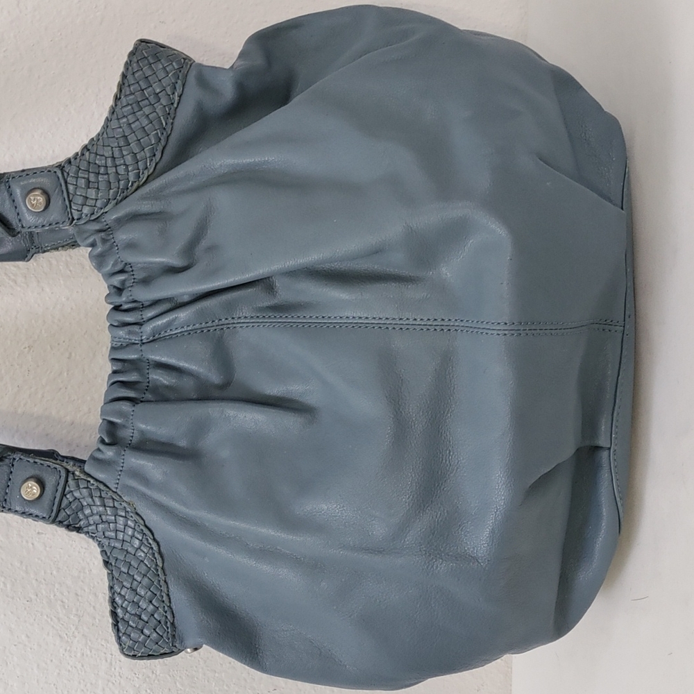 💥FINAL PRICE💥 Allison Scott Blue-Gray Pleated Leather Shoulder Bag - Picture 3 of 16